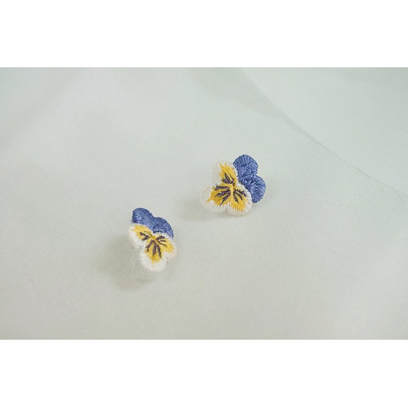 스미레 자수 귀걸이 이미지 10